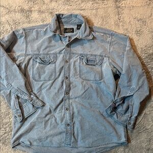 Redhead Blue Denim Button-Up Shirt L